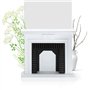 WANGCL maison de poupées cheminée blanche Mini cheminée 1/12 accessoires de maison de poupée meubles de maison de poupées en boi