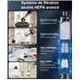 Vankarr Aspirateur Voiture Puissant 16000Pa Mini Aspirateur à Main sans Fil Rechargeable avec Filtre HEPA USB Aspirateur de Tabl