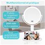 Vankarr Miroir Maquillage LED, Miroir grossissant Lumineux 1X / 10X, Miroir de Table Rotation à 360°, Miroir Grossissant Lumineu