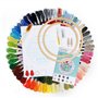 Caydo Kit de Broderie avec Stabilisateur de Broderie Hydrosoluble Comprenant 2 Cercles à Broder