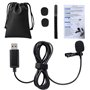 Microphone USB, Gyvazla omnidirectionnel condensateur Lavalier Clip On Mic pour ordinateur, ordinateur portable, podcast, interv