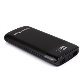 Doshin Chargeur Portable 12000mAh Batterie Externe 2 USB Ports avec Affichage Numérique LCD et LED Torch Power Bank pour iPhone
