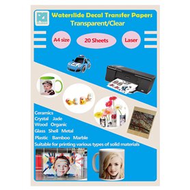 Lot de 20 feuilles de papier transparent A4 pour imprimante laser