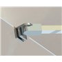 Barre de renfort pour porte de douche par M-Home en acier inoxydable, 50 cm, pour panneau de verre sans cadre de 6mm à 10mm d’ép