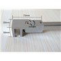Barre de renfort pour porte de douche par M-Home en acier inoxydable, 50 cm, pour panneau de verre sans cadre de 6mm à 10mm d’ép