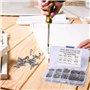 KINDPMA Vis Autotaraudeuse M2 800PCS Vis Assortiment Kit Vis à Tête Plate Vis à Bois Inox Vis Autoforeuse Bois Plastique Métal M