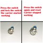 CESFONJER 2 Pcs 12V Verrouillage Bouton-poussoir | LED Démarrage Bouton | ON/OFF Commutateur Bouton Auto-bloquant en Acier Inoxy