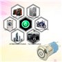 CESFONJER 2 Pcs 12V Verrouillage Bouton-poussoir | LED Démarrage Bouton | ON/OFF Commutateur Bouton Auto-bloquant en Acier Inoxy