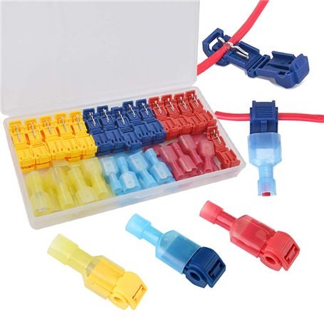 FULARR 60Pcs (30 Paires) Prime T-Tap Fil Électrique Connecteur Set