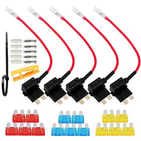 FULARR® 5Pcs Premium ACU Moyen Add-A-Circuit Porte-Fusible
