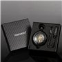TREEWETO Montre De Poche avec Chaîne pour Hommes Femmes Rétro Mécanique Squelette Analogique À Remontage Manuel Antique Loupe Co