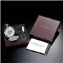 Treeweto Montre de Poche Mécanique pour Homme - Roman Numérique avec Chaîne Antique Boîte Cadeau