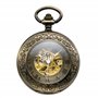 Romains Squelette Montre de Poche Mécanique Bronze