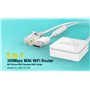 VONETS Mini Routeur WiFi 2,4GHz Pont WiFi Répéteur sans Fil/WiFi vers Ethernet pour la Maison Hôtel Voyage WiFi Caméra IP Imprim