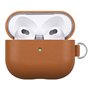 Haobobro Étui en Cuir avec dragonne Amovible pour Apple AirPods (3ᵉ génération) - Fabriqué à la Main - Cover Protection AirPods 