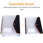 Lot de 12 Pochette Plastique A4,Pochettes Perforées Extensibles, Porte-Documents Avec Fermeture à Pression,6 Couleurs