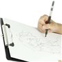 12 Pinces à Presse-papiers, Clipboard Clips Métalliques avec Trou de Suspension Rétractable, Clips de Fixation avec pour Bureau,