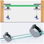 8 Pcs Pince à Verre, Pince à Verre Pince Support, Alliage de Zinc Fixations Réglable Support, pour Tablettes en Verre de 6-10 mm