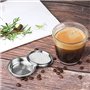 Sesama Capsules de café rechargeables en acier inoxydable compatibles avec machines Senseo HD6592 et HD7801