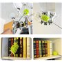 CHUANGOU Plumeau Poussiere Microfibre avec Tige télescopique pour éliminer la poussière et Les Taches sur Les fenêtres et Les Me