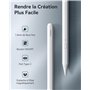 Metapen Stylet A11 Compatible avec Apple iPad 2018-2025,2X Charge Rapid, Précision de 0,1 mm Pixel, Rejet de Paume, Stylus Penci
