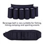 DEWIN Ceinture Biere, Ceinture de Bière Réglable Ceinture de Bière Ceinture Porte Canettes Bouteille Sac à Bière Ceinture de Can