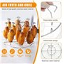 mongtsamz Grille Air Fryer, Acier Inoxydable Grille pour Air Fryer Réutilisable Supports de Friteuse à Air Comprimé 16x16x10CM A