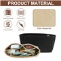 gexuamz 2Pcs Organisateur en Feltre pour Sacs Mini, Compatible avec Longchamp, avec Plusieurs Poches, Noir et Beige, 17 x 5 x 8 