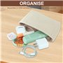 gexuamz 2Pcs Organisateur en Feltre pour Sacs Mini, Compatible avec Longchamp, avec Plusieurs Poches, Noir et Beige, 17 x 5 x 8 