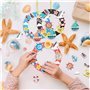 LAMEK 6Pcs Bricolage Couronne de Mer Enfant, Artisanat Couronne avec Autocollant en Mousse, Décoration Suspendue Loisir Créatif 