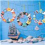 LAMEK 6Pcs Bricolage Couronne de Mer Enfant, Artisanat Couronne avec Autocollant en Mousse, Décoration Suspendue Loisir Créatif 