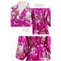 YAOMEI la mariée Demoiselle d'honneur Kimono Robe Femmes, Femmes Chemises de Nuit Fleurs de Cerisier, Soyeux Robe Peignoir en Sa