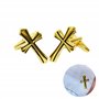 TINGWEN Classique Brillant Métal Boutons de Manchettes Homme Boutons de manchette croix rétro à la mode Boutons de Manchette Che