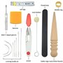 BGTXINGI 25 pcs Artisanat du cuir Outil à Main kit couture Main à coudre Outil pratique Coutures Aiguille ciré Poinçon rainure k