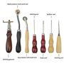 BGTXINGI 25 pcs Artisanat du cuir Outil à Main kit couture Main à coudre Outil pratique Coutures Aiguille ciré Poinçon rainure k
