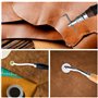 BGTXINGI 25 pcs Artisanat du cuir Outil à Main kit couture Main à coudre Outil pratique Coutures Aiguille ciré Poinçon rainure k