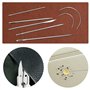 BGTXINGI 25 pcs Artisanat du cuir Outil à Main kit couture Main à coudre Outil pratique Coutures Aiguille ciré Poinçon rainure k