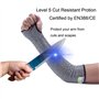 Résistance aux coupures Knit manches protection de niveau5,Slash résistant Sécurité de protection Bras manches avec fente pour p