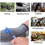 Résistance aux coupures Knit manches protection de niveau5,Slash résistant Sécurité de protection Bras manches avec fente pour p