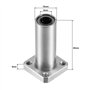 sourcing map LMK8UU Extra Long Carré Bride Linéaire Roulement à Billes 8mm Alésage Diamètre 15mm Diamètre Externe 45mm Longueur