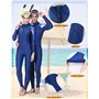 DIVE&SAIL Femmes Hommes Combinaison de Plongée Zippé Anti-UV Manches Longues pour Plongée Natation Surf (Homme, S)