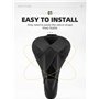 ROCKBROS Housse de Selle en Gel pour Vélo Couvre de Selle Vélo Universelle avec Protection Contre la Pluie pour Selles de Vélo d