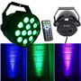 Projecteur LED par LED avec télécommande - Éclairage de scène DMX512 RGBW - Effet de lumière - Avec télécommande - Pour show bar