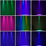 Projecteur LED par LED avec télécommande - Éclairage de scène DMX512 RGBW - Effet de lumière - Avec télécommande - Pour show bar