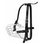 PetriStor Muselière pour Chien en métal chromé avec Panier métallique et Sangles en Cuir renforcées
