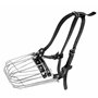 PetriStor Muselière pour Chien en métal chromé avec Panier métallique et Sangles en Cuir renforcées