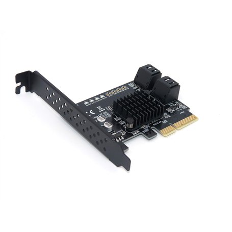 Computer District - Carte Controleur SATA III Raid (SATA 3) - Bus PCIe (PCI-E) 4X vers 4 Ports SATA 3 (SATA III) - Chipset Marve
