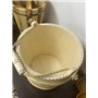 Seau de sauna traditionnel en bois de pin naturel avec poignée en corde de 7 litres, design rustique
