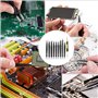 DXIA Lot de 10 Brucelles Anti-statique Pincettes, Precision Pincettes ESD en Acier Inoxydable, Entretien Outils Kit pour Électro