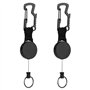 MengH-SHOP Porte-Clé Rétractable Mousqueton Clip Clé avec Cordon en Fil D'acier Multioutil pour Homme Clés Carte D'identité 2 Pi